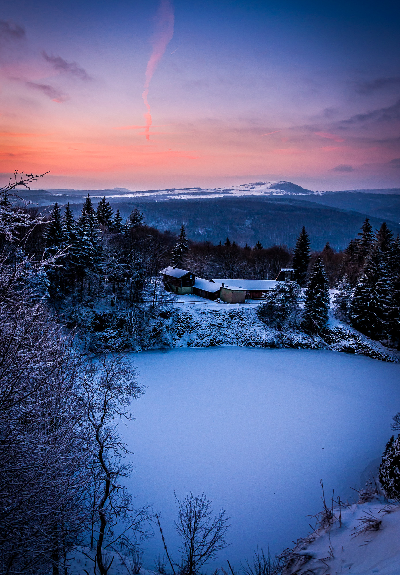 Tintenfass im Winter